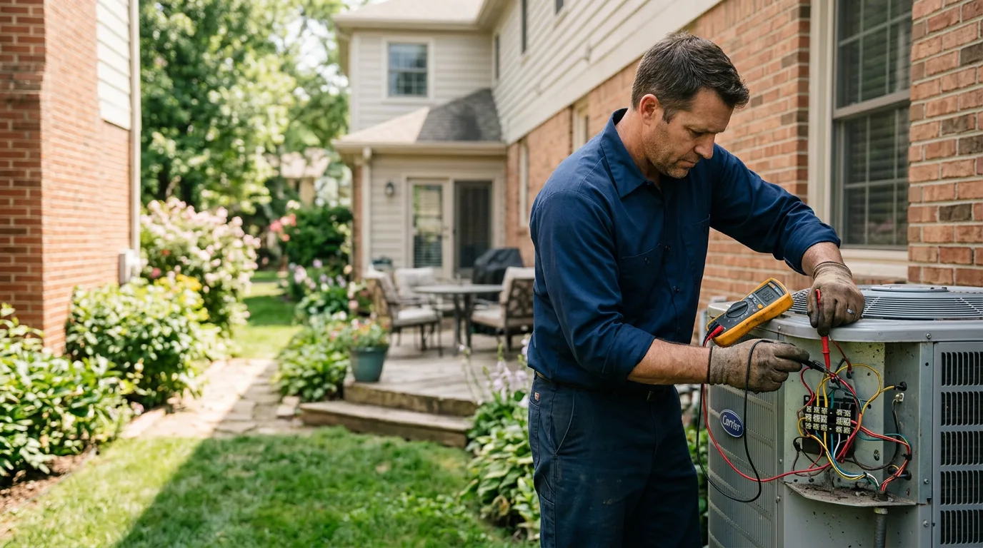 HVAC technician working near Marksville, LA